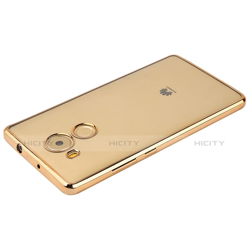 Silikon Schutzhülle Rahmen Tasche Durchsichtig Transparent Matt für Huawei Mate 8 Gold groß