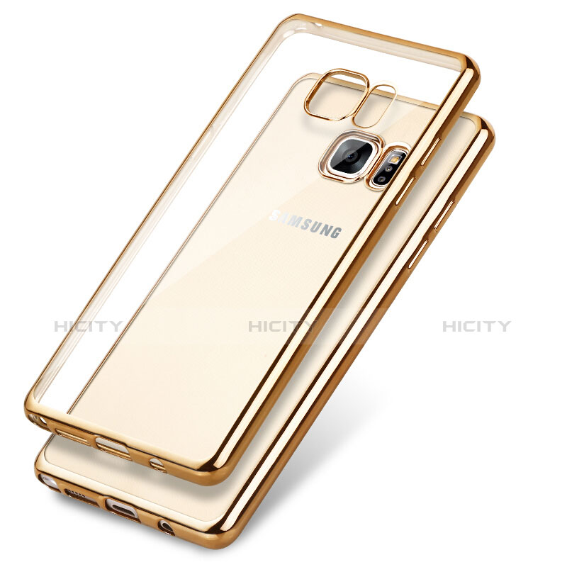 Silikon Schutzhülle Rahmen Tasche Durchsichtig Transparent Matt für Samsung Galaxy Note 7 Gold