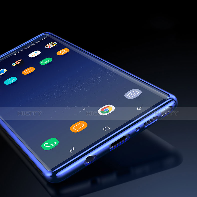 Silikon Schutzhülle Rahmen Tasche Durchsichtig Transparent Matt für Samsung Galaxy Note 8 Blau