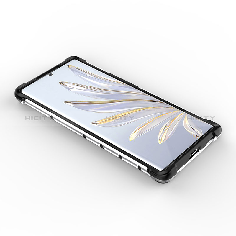 Silikon Schutzhülle Rahmen Tasche Hülle Durchsichtig Transparent 360 Grad Ganzkörper AM1 für Huawei Honor 80 SE 5G groß