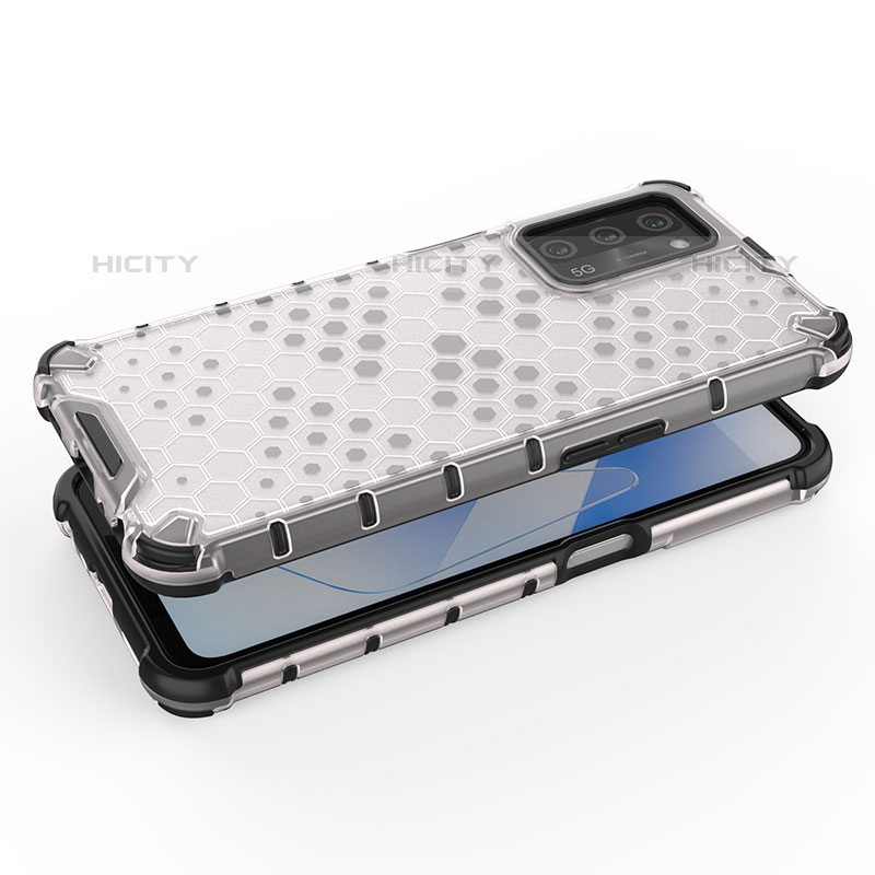 Silikon Schutzhülle Rahmen Tasche Hülle Durchsichtig Transparent 360 Grad Ganzkörper AM1 für Oppo A55 5G