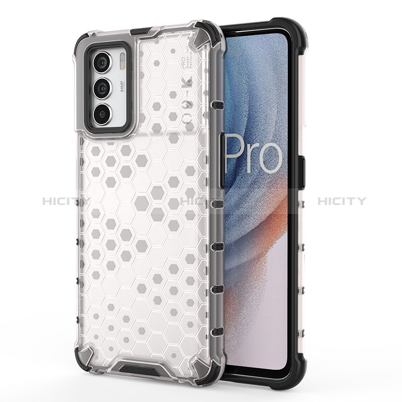 Silikon Schutzhülle Rahmen Tasche Hülle Durchsichtig Transparent 360 Grad Ganzkörper AM1 für Oppo K9 Pro 5G Weiß