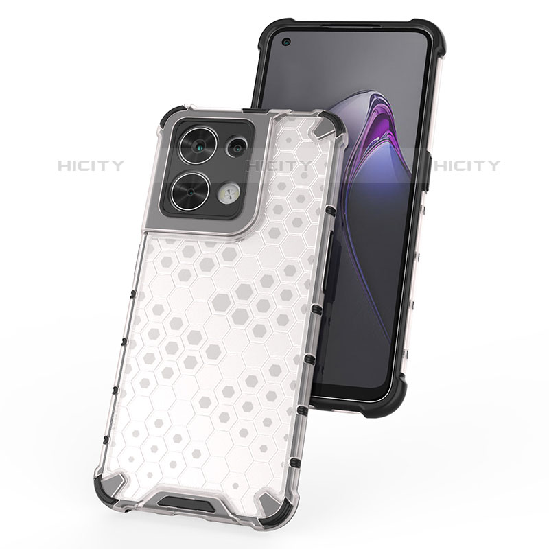 Silikon Schutzhülle Rahmen Tasche Hülle Durchsichtig Transparent 360 Grad Ganzkörper AM1 für Oppo Reno9 Pro 5G groß