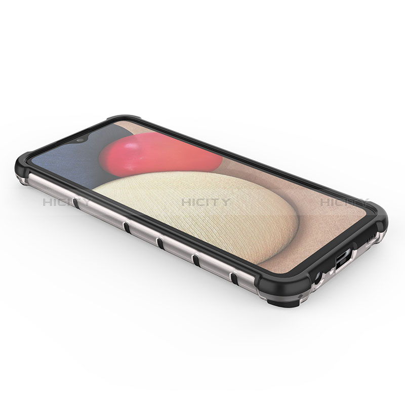 Silikon Schutzhülle Rahmen Tasche Hülle Durchsichtig Transparent 360 Grad Ganzkörper AM1 für Samsung Galaxy A02s