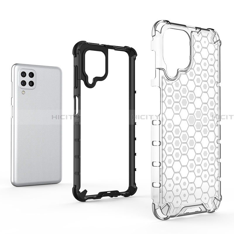Silikon Schutzhülle Rahmen Tasche Hülle Durchsichtig Transparent 360 Grad Ganzkörper AM1 für Samsung Galaxy A22 4G