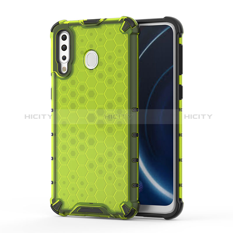 Silikon Schutzhülle Rahmen Tasche Hülle Durchsichtig Transparent 360 Grad Ganzkörper AM1 für Samsung Galaxy A40s Grün Plus