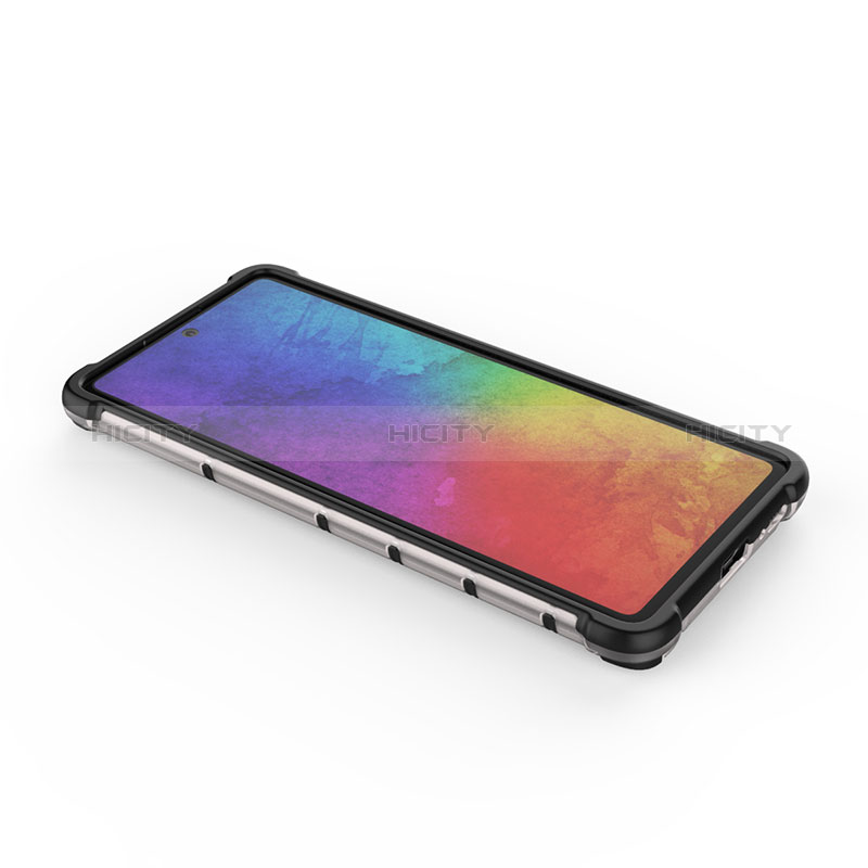 Silikon Schutzhülle Rahmen Tasche Hülle Durchsichtig Transparent 360 Grad Ganzkörper AM1 für Samsung Galaxy A91