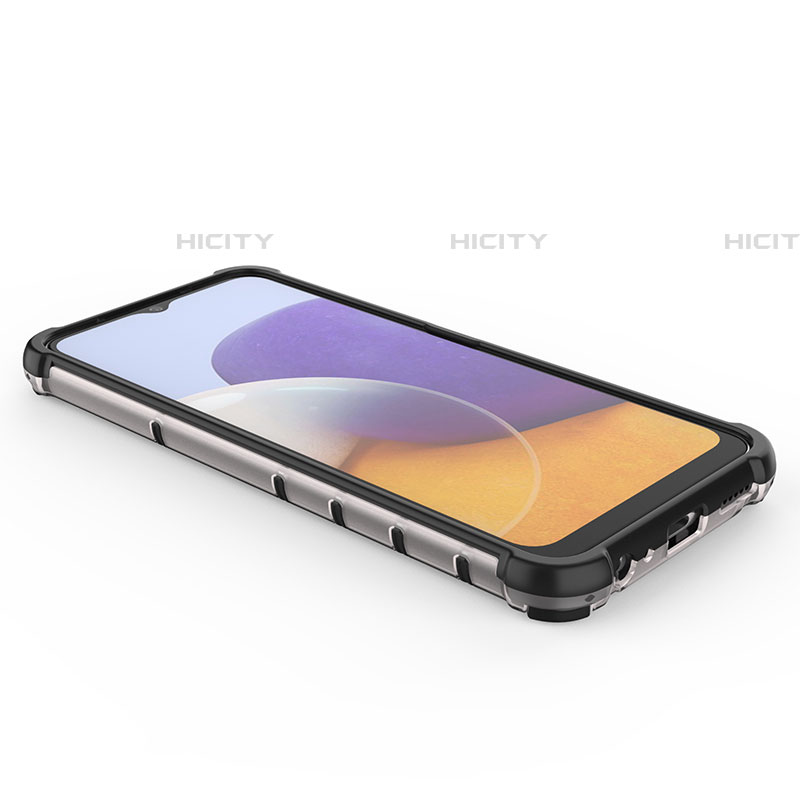 Silikon Schutzhülle Rahmen Tasche Hülle Durchsichtig Transparent 360 Grad Ganzkörper AM1 für Samsung Galaxy F42 5G groß