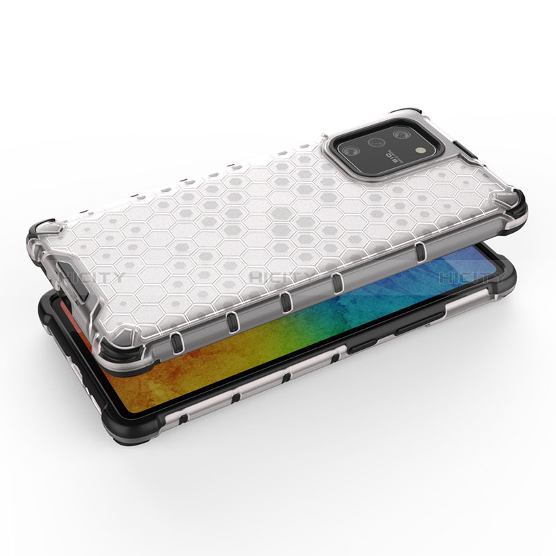 Silikon Schutzhülle Rahmen Tasche Hülle Durchsichtig Transparent 360 Grad Ganzkörper AM1 für Samsung Galaxy S10 Lite groß