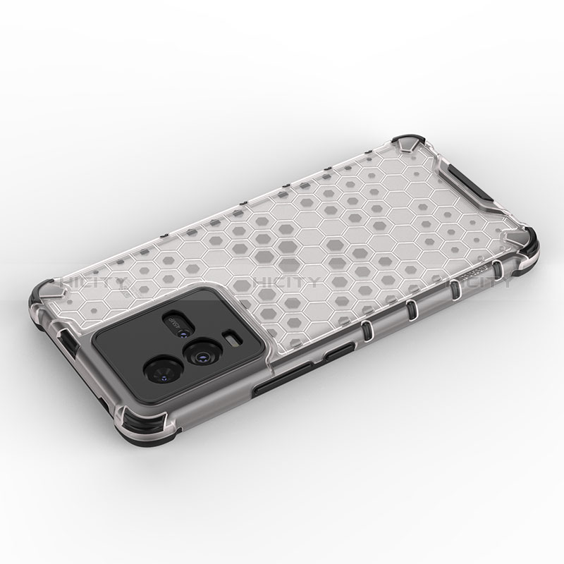 Silikon Schutzhülle Rahmen Tasche Hülle Durchsichtig Transparent 360 Grad Ganzkörper AM1 für Vivo iQOO 10 5G groß