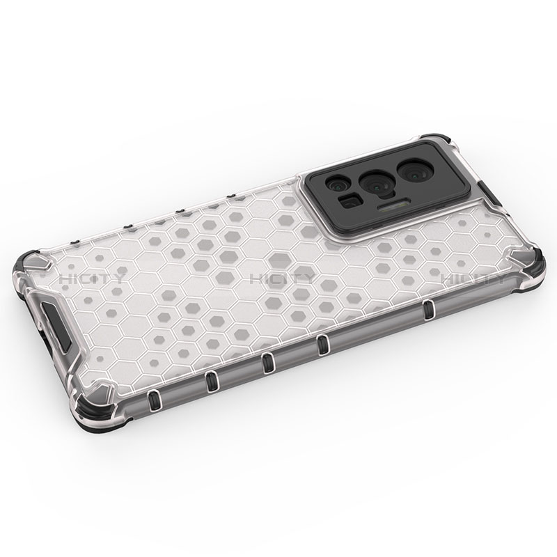 Silikon Schutzhülle Rahmen Tasche Hülle Durchsichtig Transparent 360 Grad Ganzkörper AM1 für Vivo X70 Pro 5G