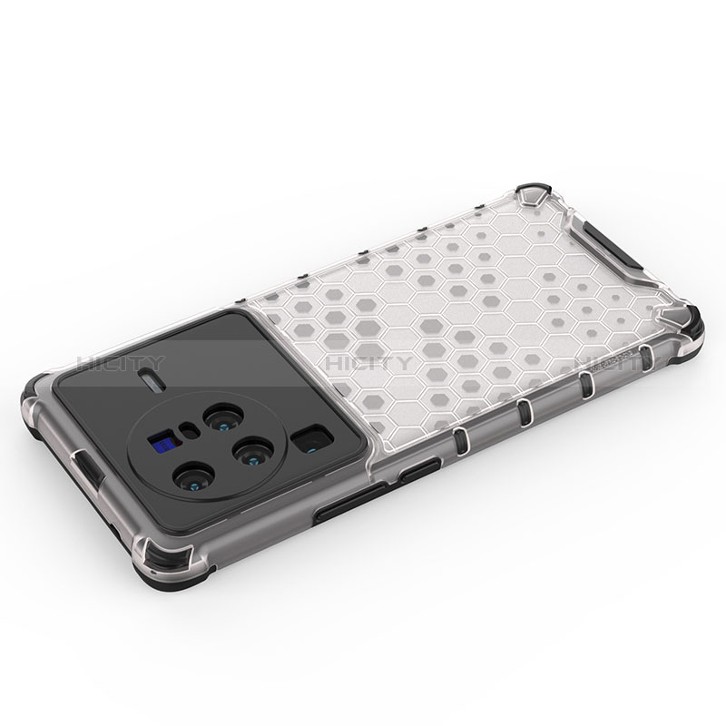 Silikon Schutzhülle Rahmen Tasche Hülle Durchsichtig Transparent 360 Grad Ganzkörper AM1 für Vivo X80 Pro 5G