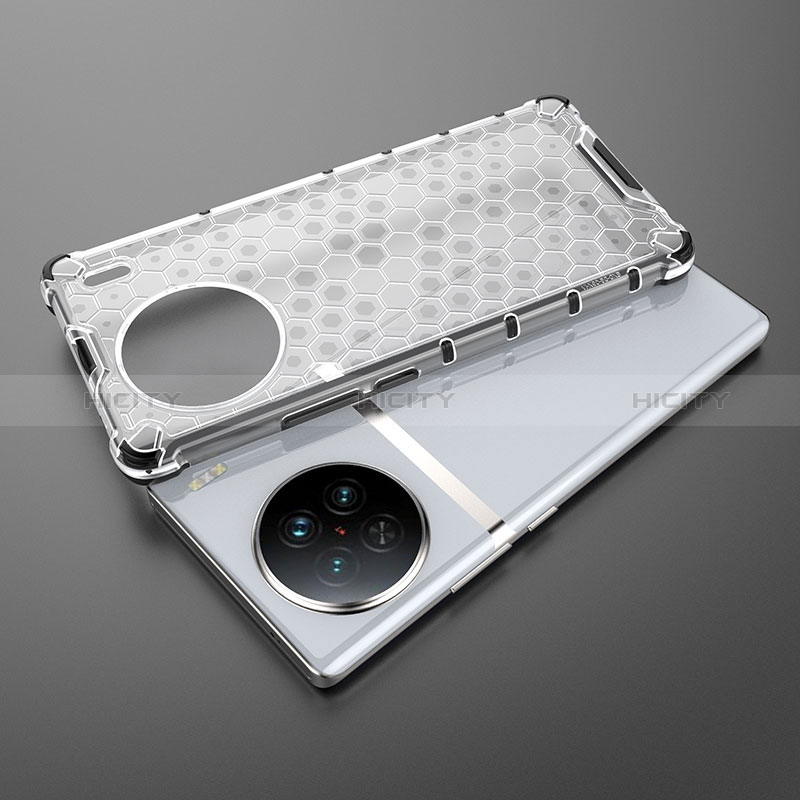 Silikon Schutzhülle Rahmen Tasche Hülle Durchsichtig Transparent 360 Grad Ganzkörper AM1 für Vivo X90 5G groß