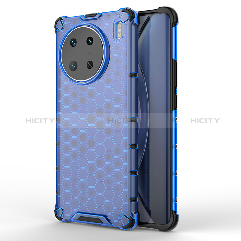 Silikon Schutzhülle Rahmen Tasche Hülle Durchsichtig Transparent 360 Grad Ganzkörper AM1 für Vivo X90 Pro 5G Blau