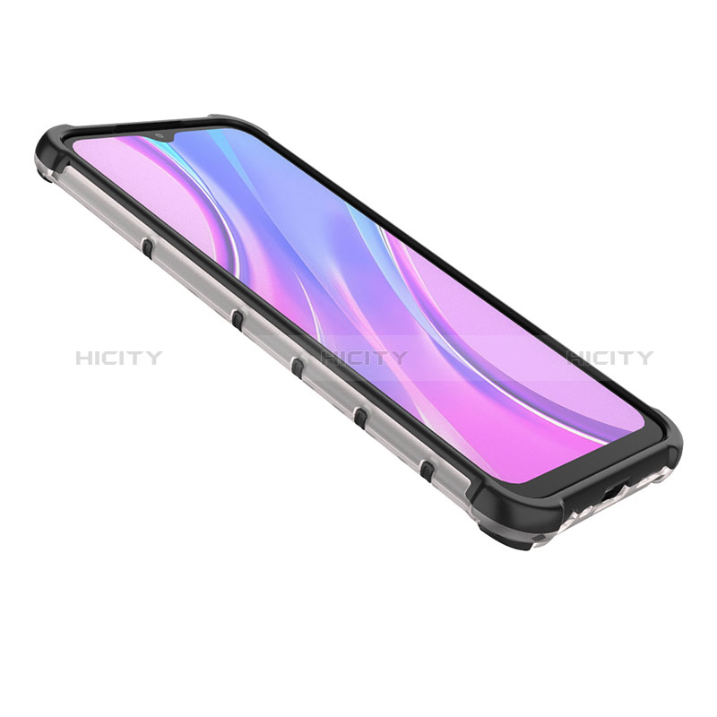 Silikon Schutzhülle Rahmen Tasche Hülle Durchsichtig Transparent 360 Grad Ganzkörper AM1 für Xiaomi Redmi 9