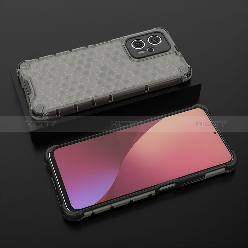 Silikon Schutzhülle Rahmen Tasche Hülle Durchsichtig Transparent 360 Grad Ganzkörper AM1 für Xiaomi Redmi Note 11T Pro+ Plus 5G Schwarz Plus