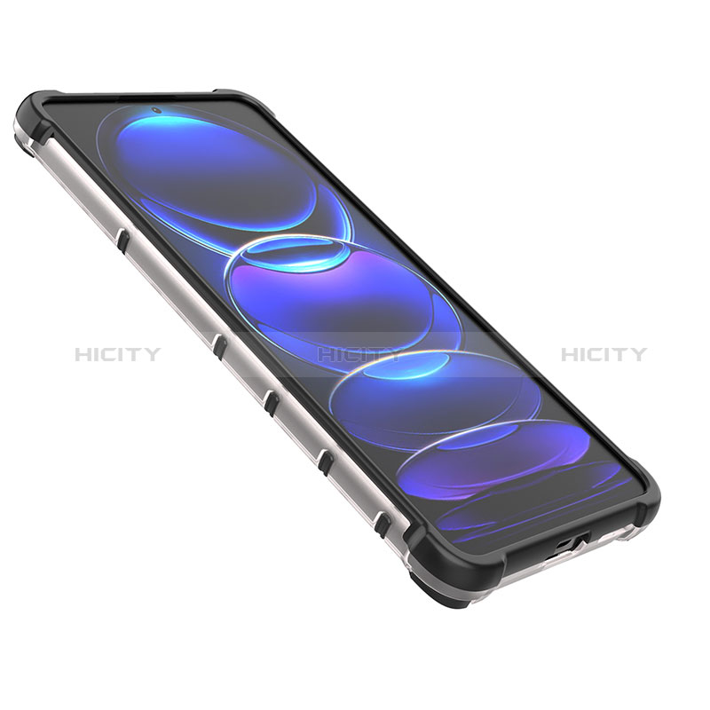 Silikon Schutzhülle Rahmen Tasche Hülle Durchsichtig Transparent 360 Grad Ganzkörper AM1 für Xiaomi Redmi Note 12 Explorer