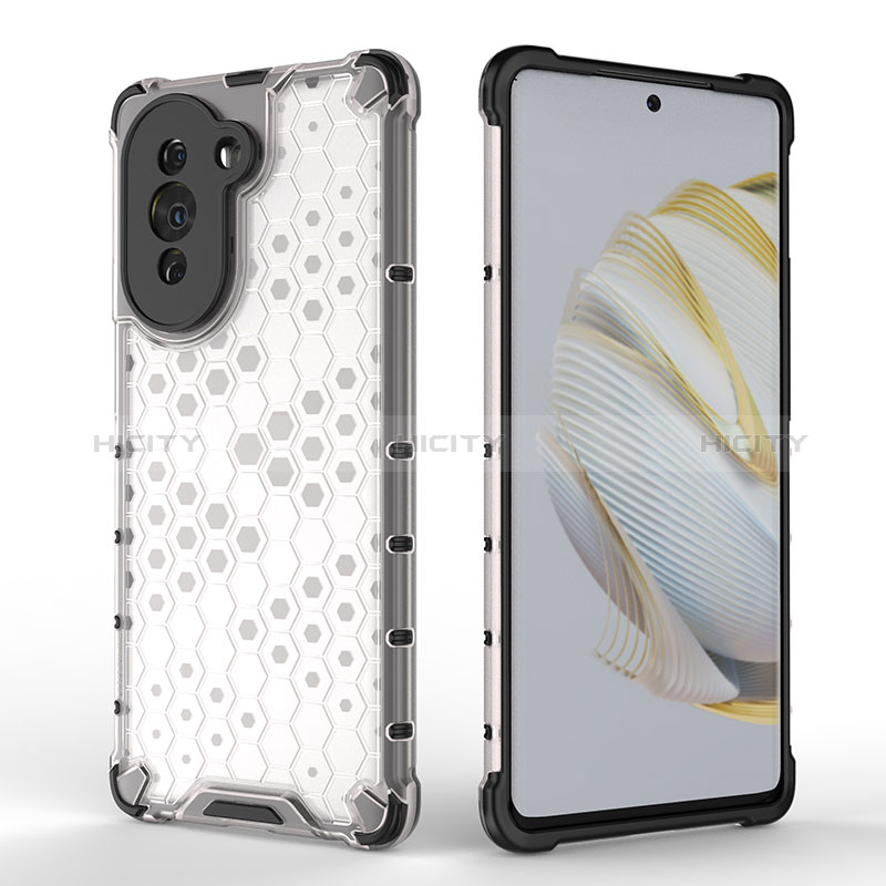 Silikon Schutzhülle Rahmen Tasche Hülle Durchsichtig Transparent 360 Grad Ganzkörper AM2 für Huawei Nova 10