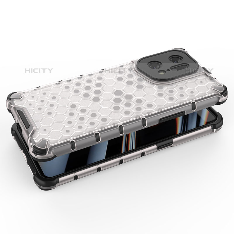 Silikon Schutzhülle Rahmen Tasche Hülle Durchsichtig Transparent 360 Grad Ganzkörper AM2 für Oppo Find X5 Pro 5G