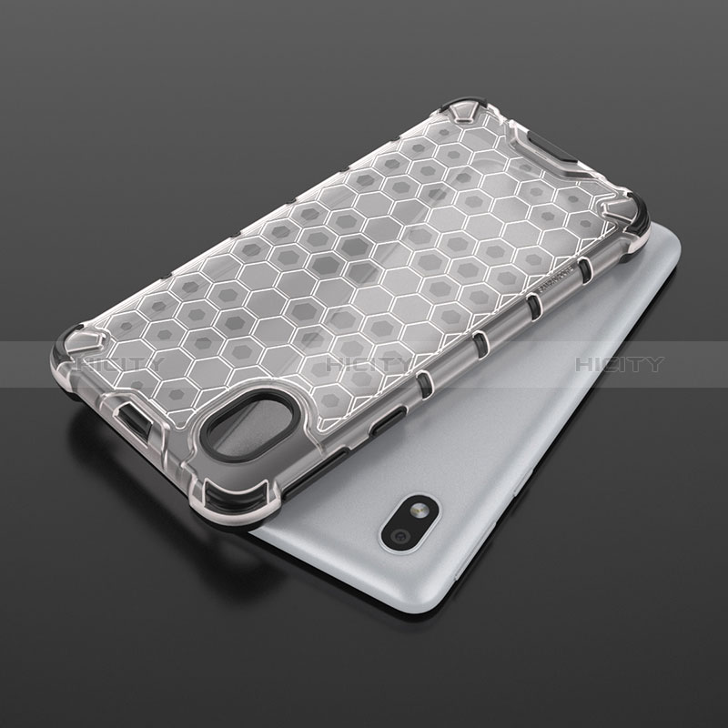 Silikon Schutzhülle Rahmen Tasche Hülle Durchsichtig Transparent 360 Grad Ganzkörper AM2 für Samsung Galaxy A01 Core groß
