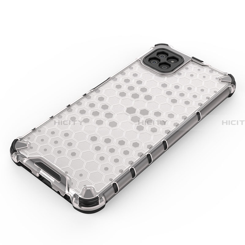 Silikon Schutzhülle Rahmen Tasche Hülle Durchsichtig Transparent 360 Grad Ganzkörper AM2 für Samsung Galaxy A22 5G groß