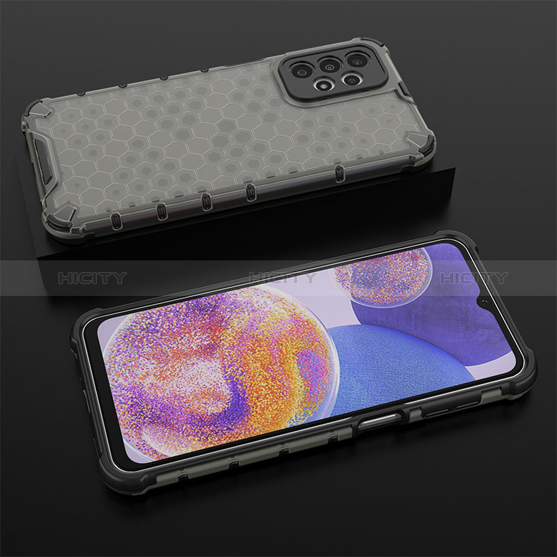 Silikon Schutzhülle Rahmen Tasche Hülle Durchsichtig Transparent 360 Grad Ganzkörper AM2 für Samsung Galaxy A23 5G groß