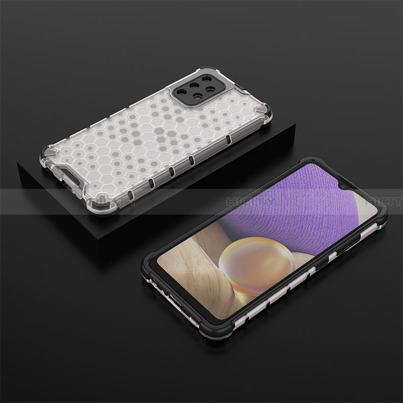 Silikon Schutzhülle Rahmen Tasche Hülle Durchsichtig Transparent 360 Grad Ganzkörper AM2 für Samsung Galaxy A32 4G groß