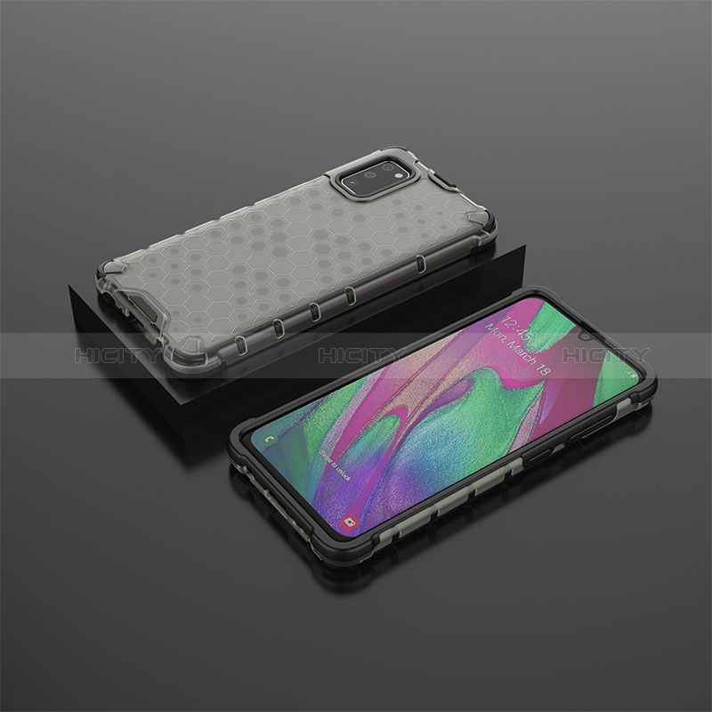 Silikon Schutzhülle Rahmen Tasche Hülle Durchsichtig Transparent 360 Grad Ganzkörper AM2 für Samsung Galaxy A41 groß