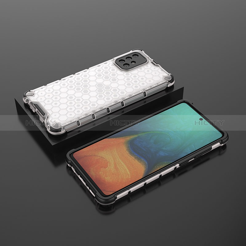 Silikon Schutzhülle Rahmen Tasche Hülle Durchsichtig Transparent 360 Grad Ganzkörper AM2 für Samsung Galaxy A71 4G A715 groß