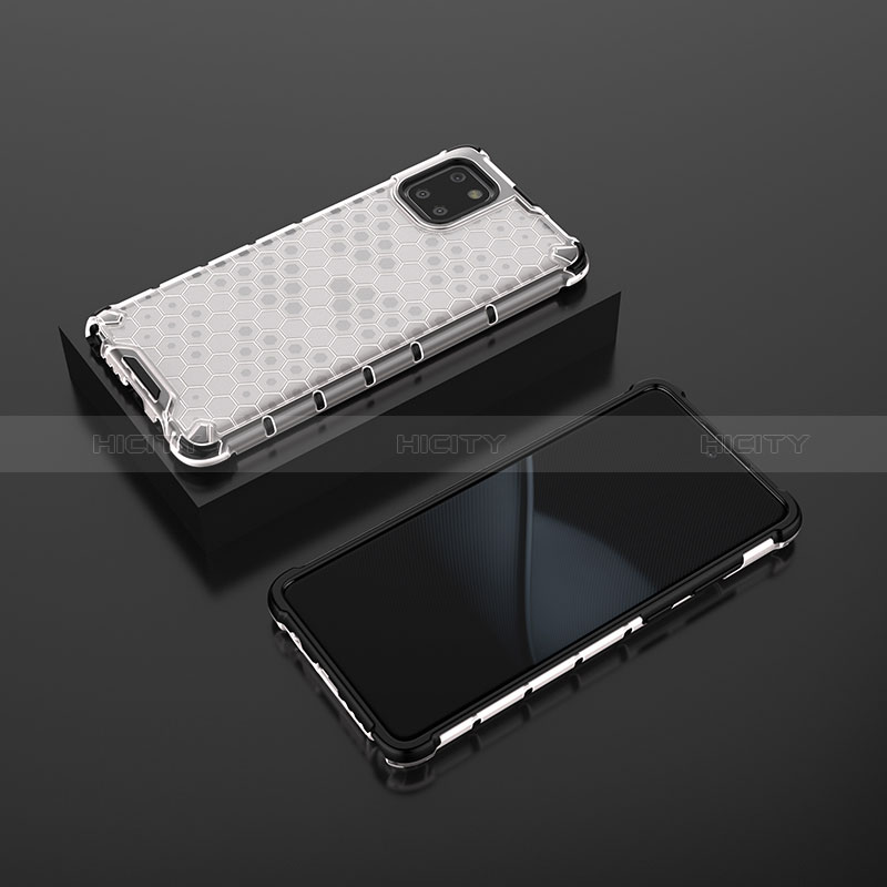 Silikon Schutzhülle Rahmen Tasche Hülle Durchsichtig Transparent 360 Grad Ganzkörper AM2 für Samsung Galaxy A81 groß