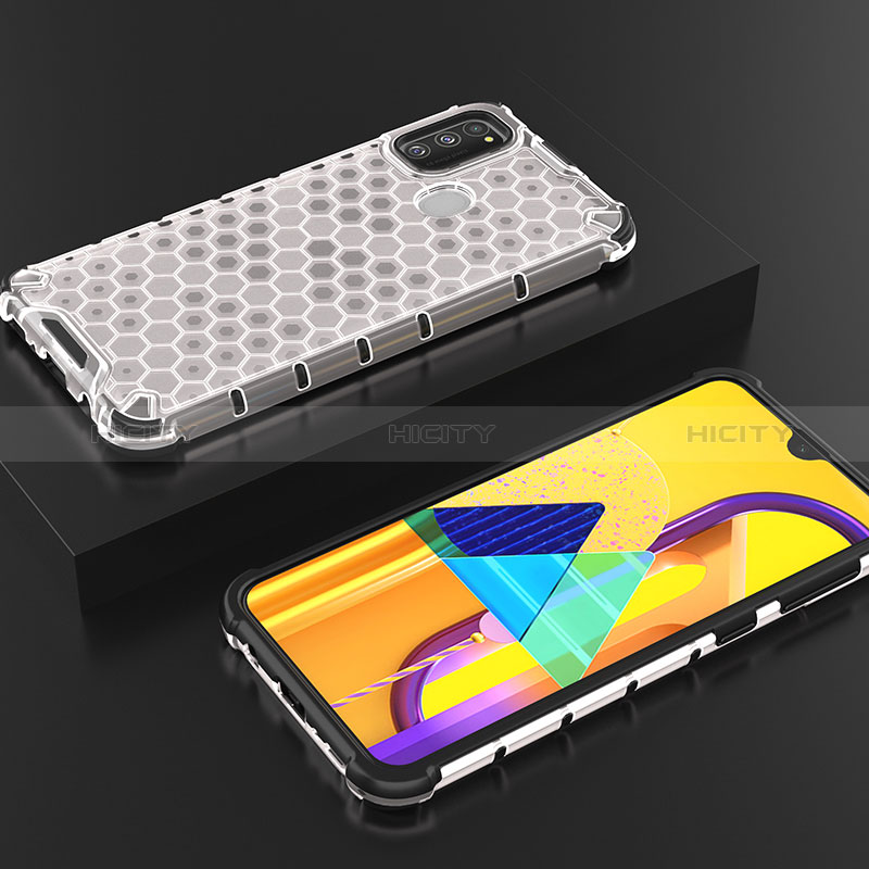 Silikon Schutzhülle Rahmen Tasche Hülle Durchsichtig Transparent 360 Grad Ganzkörper AM2 für Samsung Galaxy M21