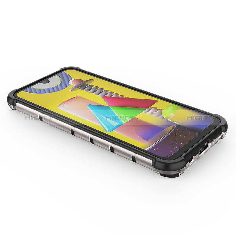Silikon Schutzhülle Rahmen Tasche Hülle Durchsichtig Transparent 360 Grad Ganzkörper AM2 für Samsung Galaxy M31 Prime Edition groß