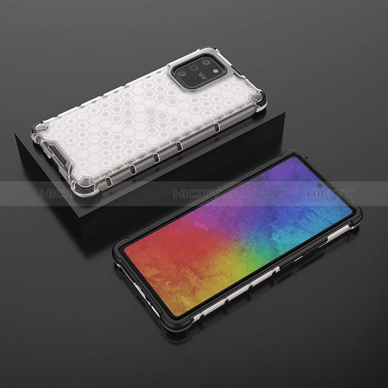 Silikon Schutzhülle Rahmen Tasche Hülle Durchsichtig Transparent 360 Grad Ganzkörper AM2 für Samsung Galaxy S10 Lite