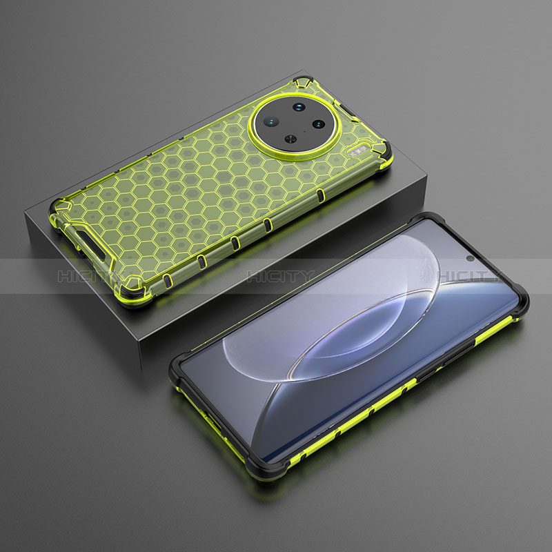 Silikon Schutzhülle Rahmen Tasche Hülle Durchsichtig Transparent 360 Grad Ganzkörper AM2 für Vivo X90 Pro 5G