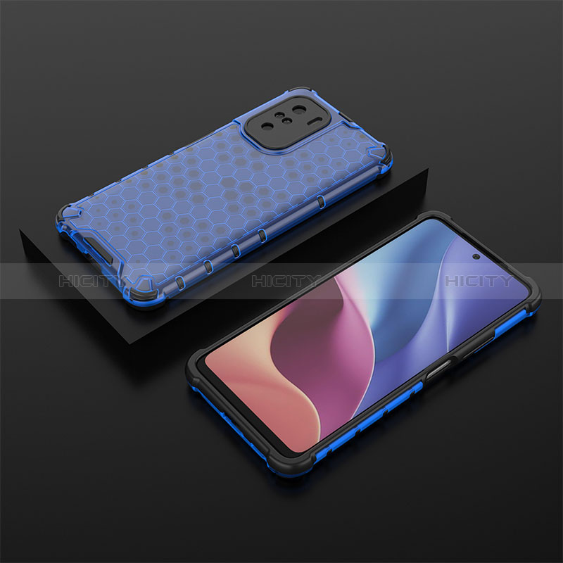 Silikon Schutzhülle Rahmen Tasche Hülle Durchsichtig Transparent 360 Grad Ganzkörper AM2 für Xiaomi Mi 11X Pro 5G Blau Plus