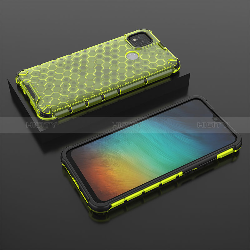 Silikon Schutzhülle Rahmen Tasche Hülle Durchsichtig Transparent 360 Grad Ganzkörper AM2 für Xiaomi Redmi 9C NFC Grün Plus