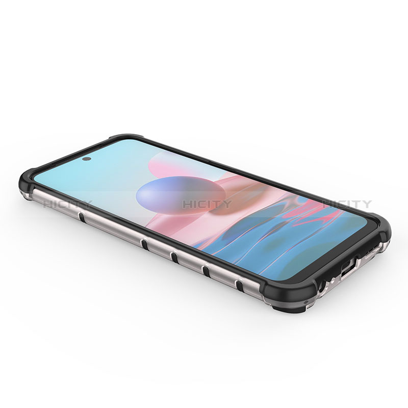 Silikon Schutzhülle Rahmen Tasche Hülle Durchsichtig Transparent 360 Grad Ganzkörper AM2 für Xiaomi Redmi Note 10S 4G