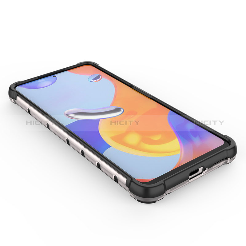 Silikon Schutzhülle Rahmen Tasche Hülle Durchsichtig Transparent 360 Grad Ganzkörper AM2 für Xiaomi Redmi Note 11 Pro 5G groß