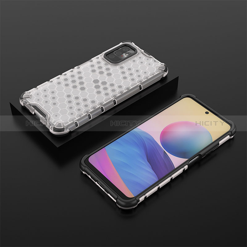 Silikon Schutzhülle Rahmen Tasche Hülle Durchsichtig Transparent 360 Grad Ganzkörper AM2 für Xiaomi Redmi Note 11 SE 5G Weiß Plus