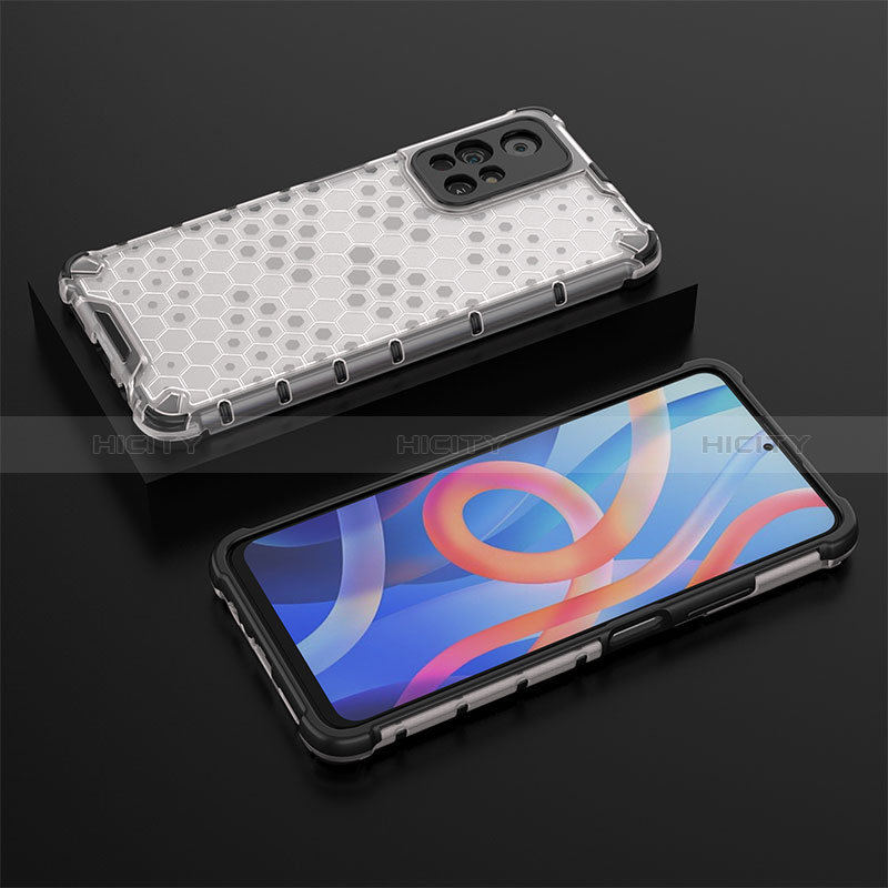 Silikon Schutzhülle Rahmen Tasche Hülle Durchsichtig Transparent 360 Grad Ganzkörper AM2 für Xiaomi Redmi Note 11S 5G Weiß