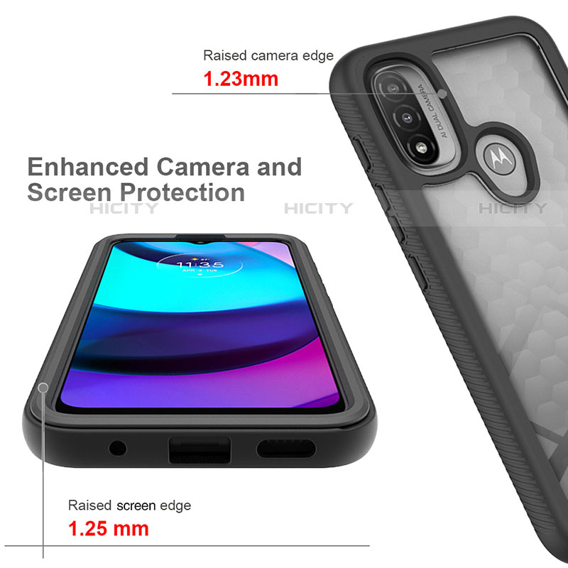 Silikon Schutzhülle Rahmen Tasche Hülle Durchsichtig Transparent 360 Grad Ganzkörper für Motorola Moto E20