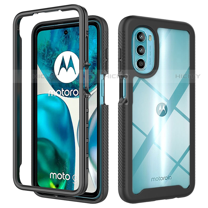 Silikon Schutzhülle Rahmen Tasche Hülle Durchsichtig Transparent 360 Grad Ganzkörper für Motorola Moto Edge (2022) 5G groß