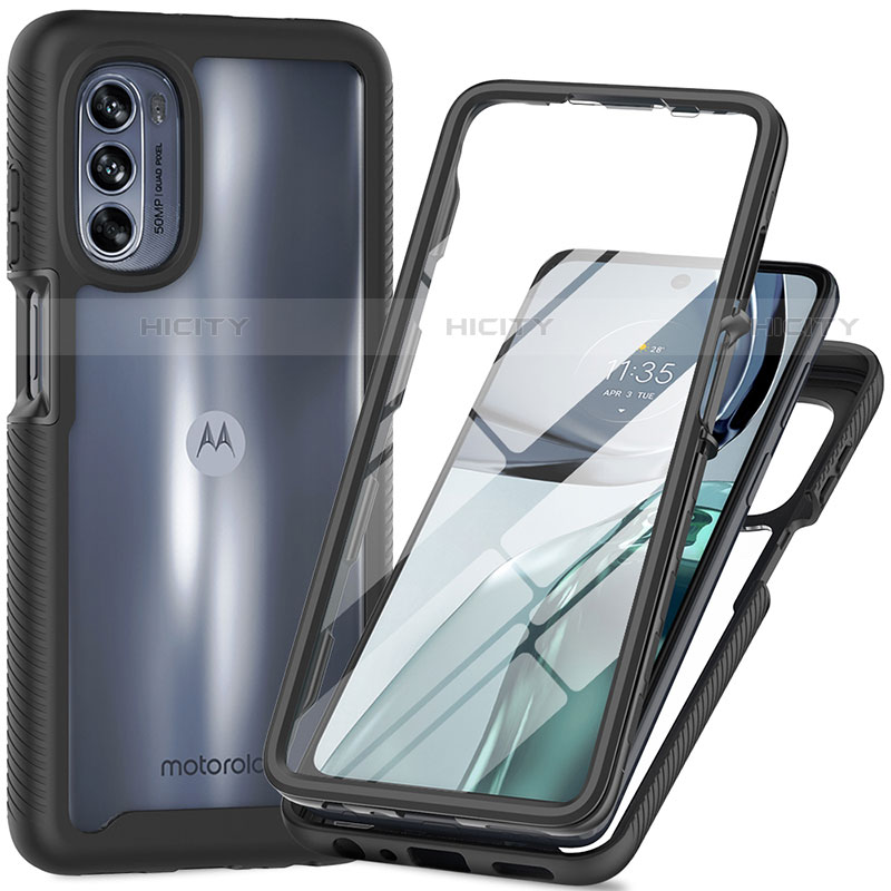 Silikon Schutzhülle Rahmen Tasche Hülle Durchsichtig Transparent 360 Grad Ganzkörper für Motorola Moto G62 5G