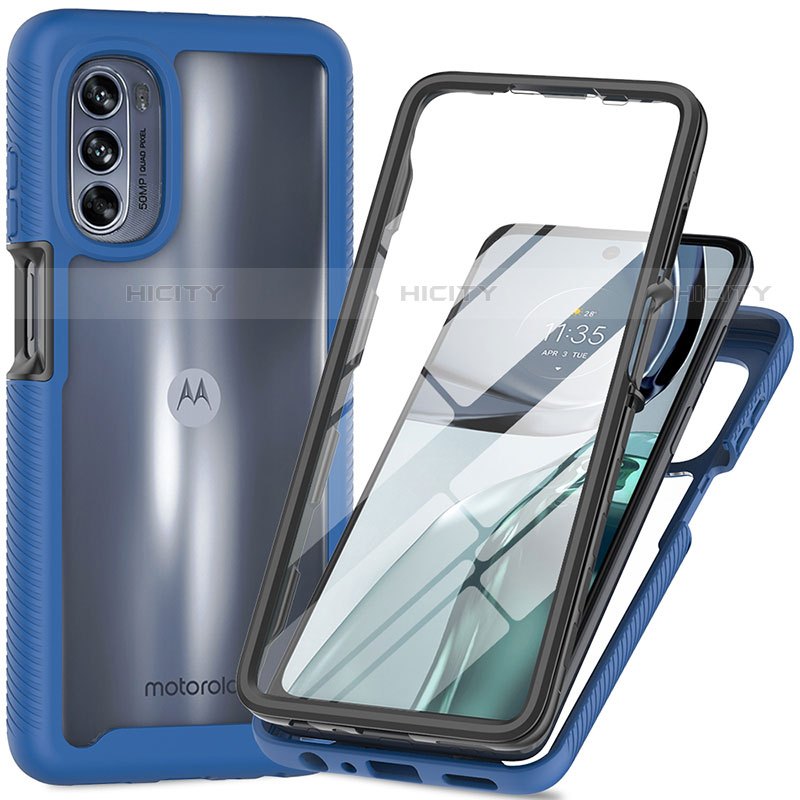 Silikon Schutzhülle Rahmen Tasche Hülle Durchsichtig Transparent 360 Grad Ganzkörper für Motorola Moto G62 5G