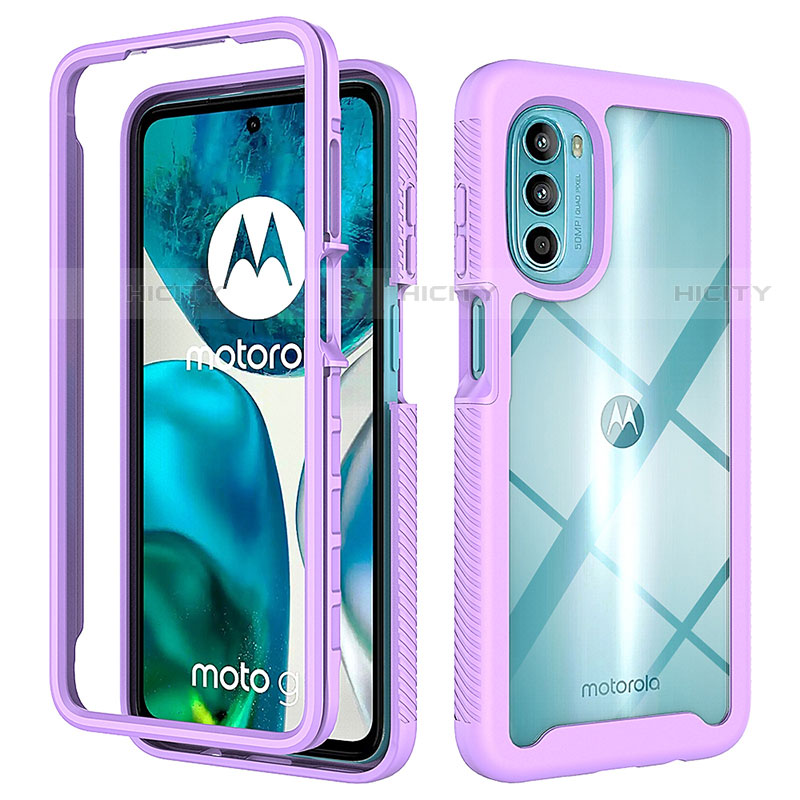 Silikon Schutzhülle Rahmen Tasche Hülle Durchsichtig Transparent 360 Grad Ganzkörper für Motorola Moto G82 5G