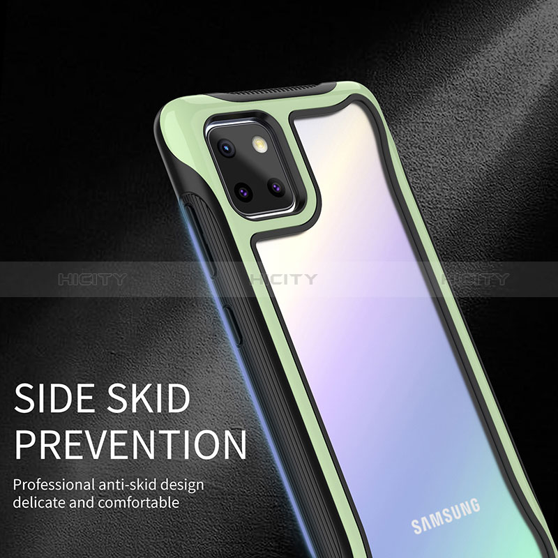 Silikon Schutzhülle Rahmen Tasche Hülle Durchsichtig Transparent 360 Grad Ganzkörper für Samsung Galaxy A81 groß