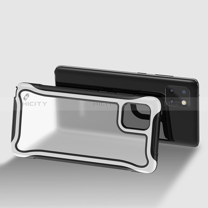 Silikon Schutzhülle Rahmen Tasche Hülle Durchsichtig Transparent 360 Grad Ganzkörper für Samsung Galaxy Note 10 Lite groß