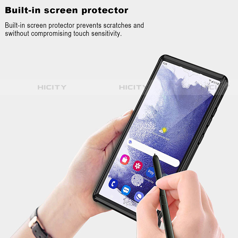 Silikon Schutzhülle Rahmen Tasche Hülle Durchsichtig Transparent 360 Grad Ganzkörper für Samsung Galaxy S22 Ultra 5G