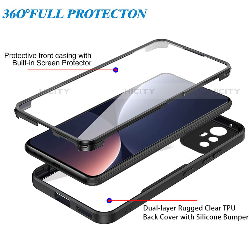 Silikon Schutzhülle Rahmen Tasche Hülle Durchsichtig Transparent 360 Grad Ganzkörper für Xiaomi Mi 12X 5G