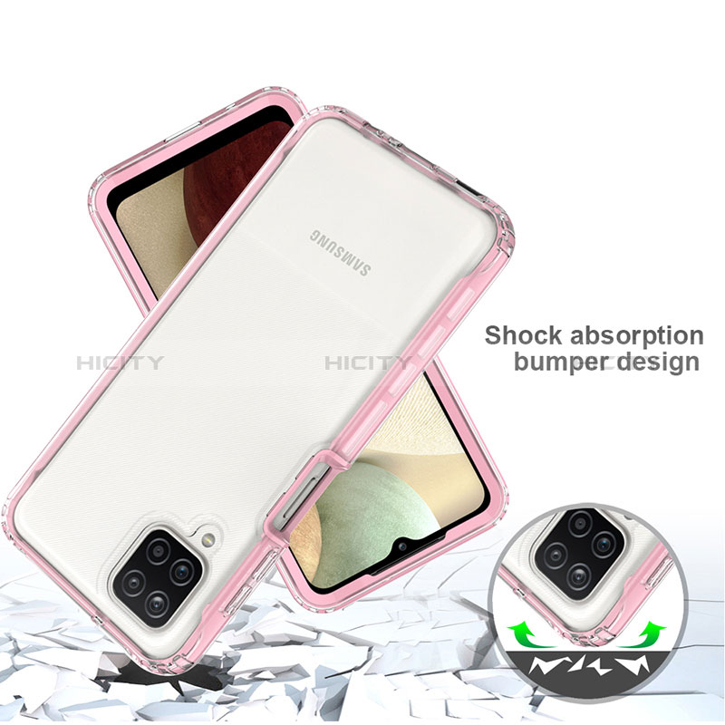 Silikon Schutzhülle Rahmen Tasche Hülle Durchsichtig Transparent 360 Grad Ganzkörper JX1 für Samsung Galaxy A12 5G